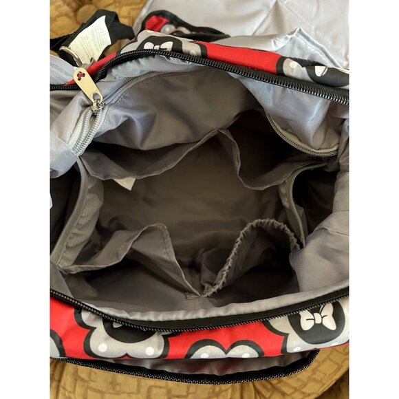 DISNEY BABY MINNIE MOUSE 5-in-1 Adjustable Strap Red Carryall Diaper Bag Set NWT - Picture 5 of 12